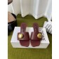 로에베(LOEWE) 메달 스퀘어토 키튼힐 뮬 샌들 신발