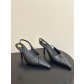 생로랑(SAINT LAURENT) YSL 메탈 로고 캡토 슬링백 펌프스 신발