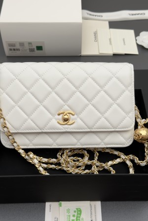 [Chanel] 샤넬 이탈리안 램스킨 클래식 체인 파우치/클러치 가방