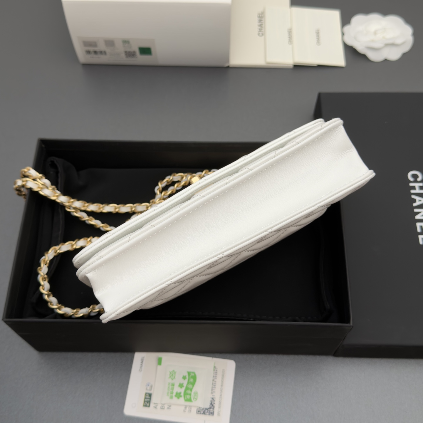 [Chanel] 샤넬 이탈리안 램스킨 클래식 체인 파우치/클러치 가방