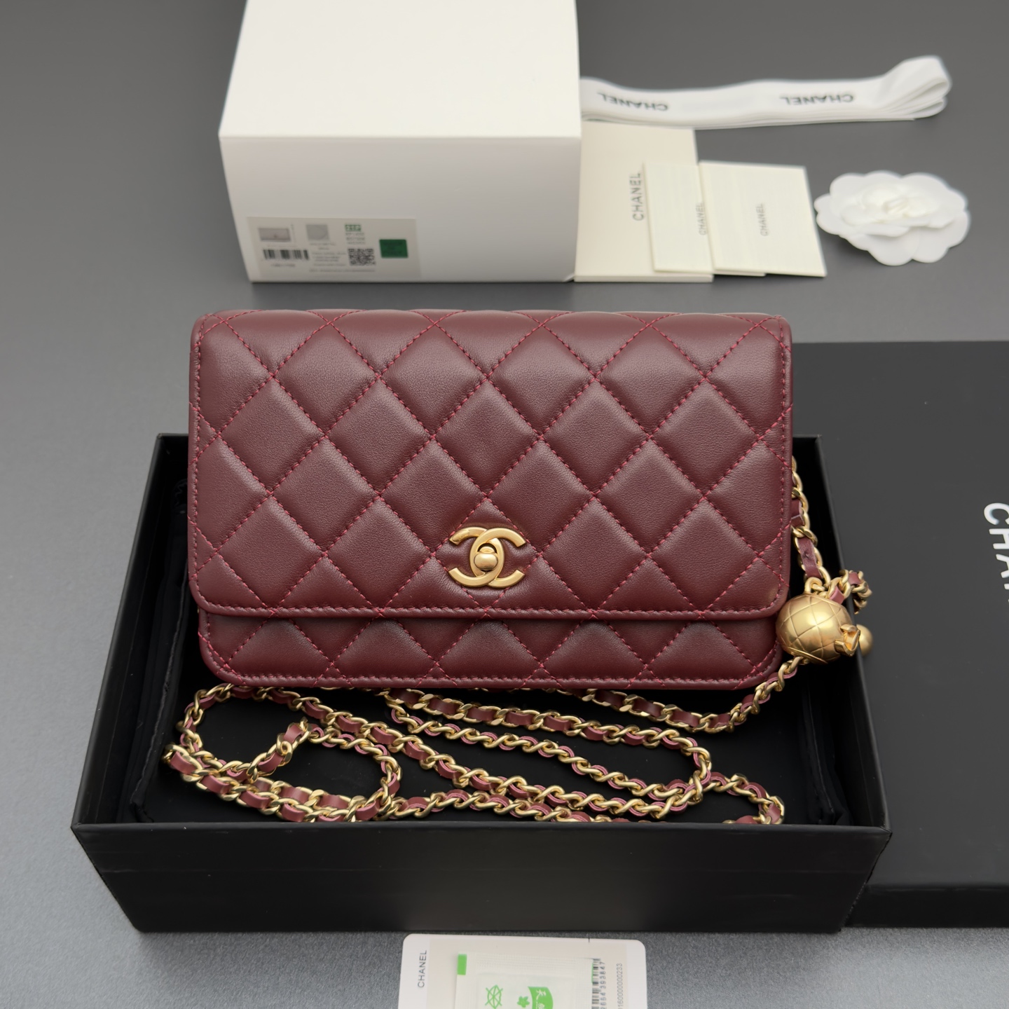 [Chanel] 샤넬 이탈리안 램스킨 클래식 체인 파우치/클러치 가방