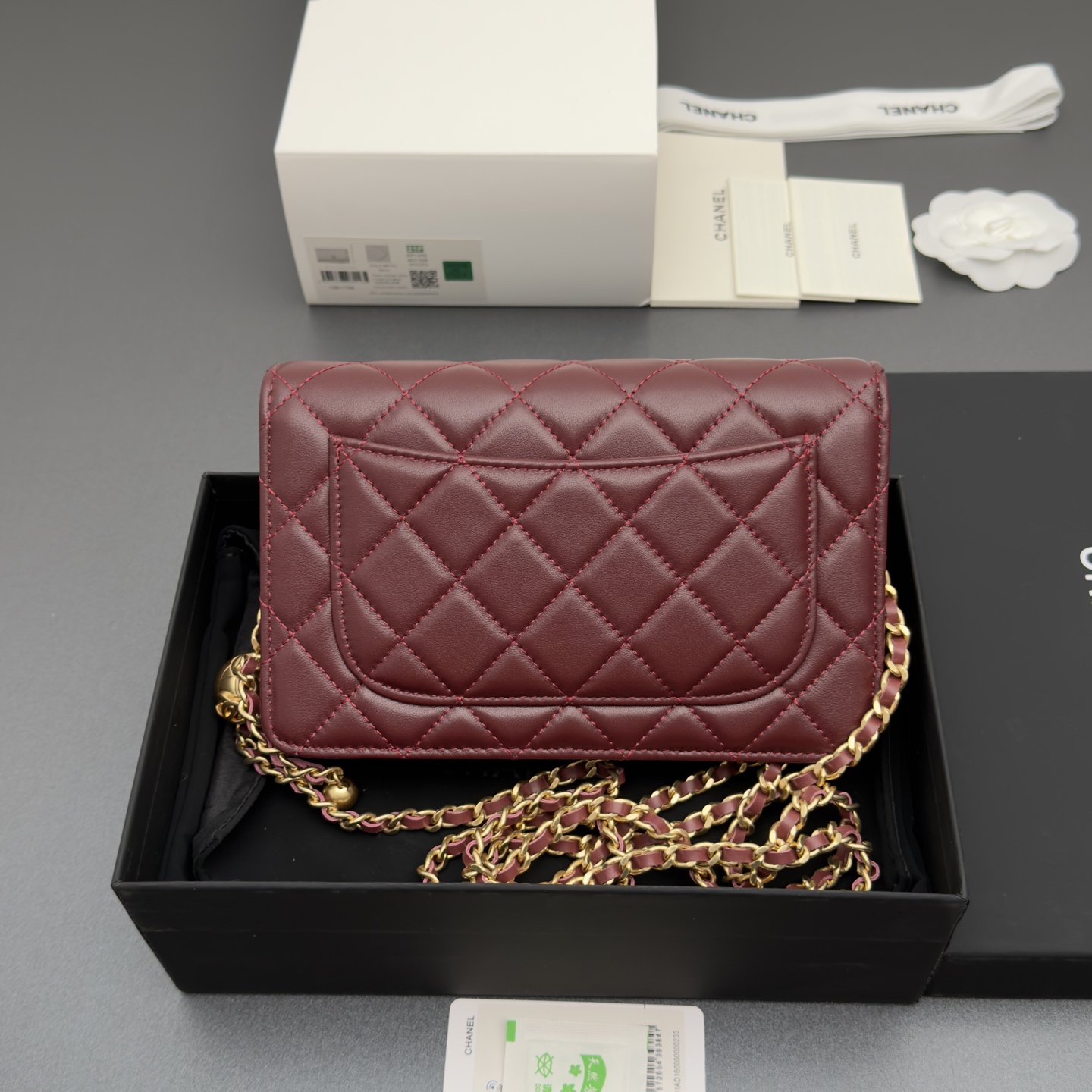 [Chanel] 샤넬 이탈리안 램스킨 클래식 체인 파우치/클러치 가방