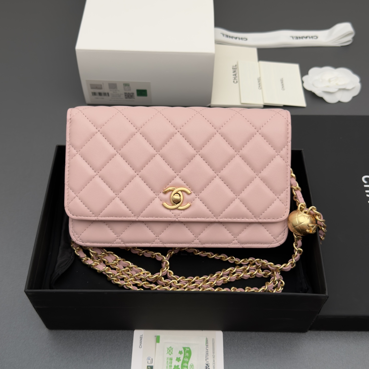 [Chanel] 샤넬 이탈리안 램스킨 클래식 체인 파우치/클러치 가방