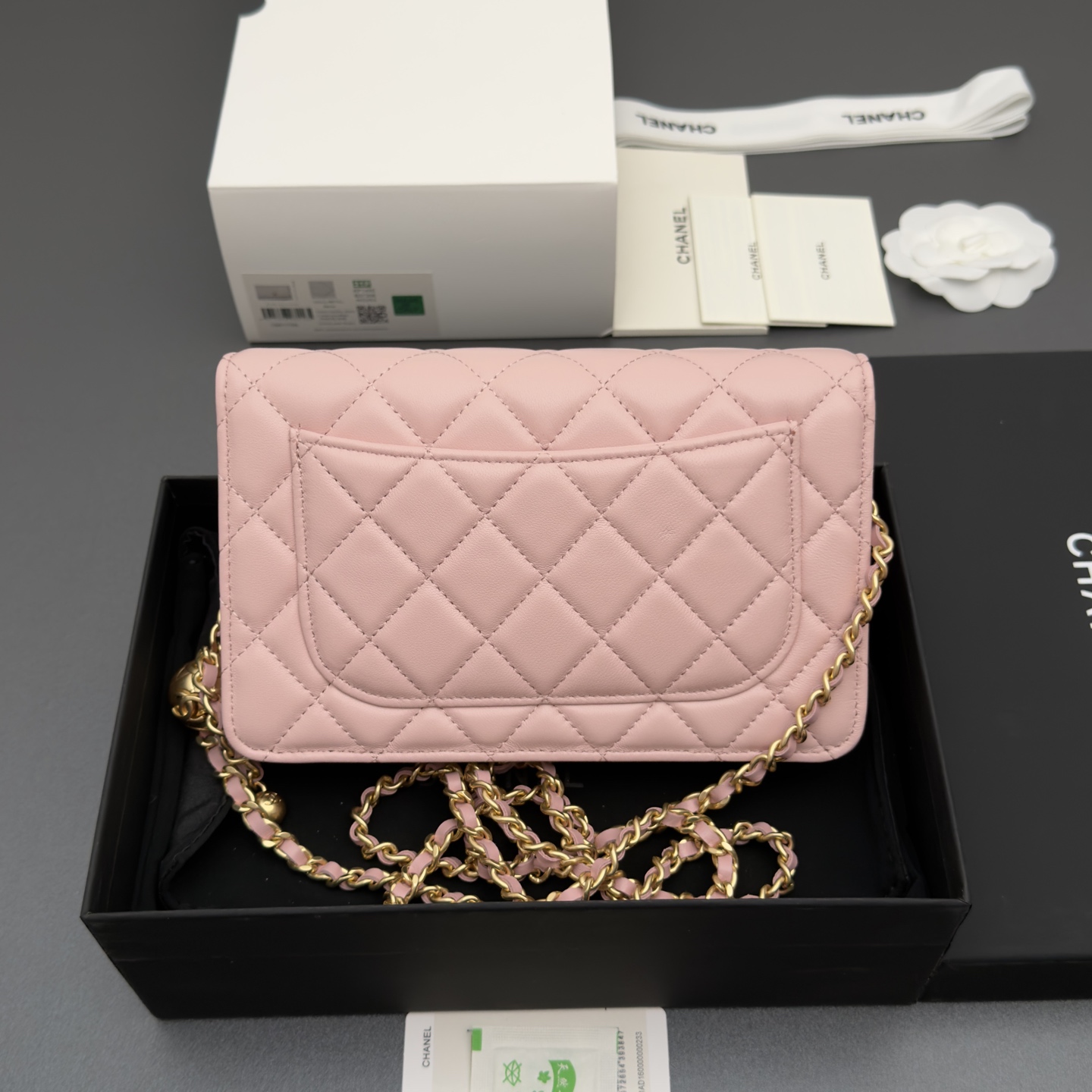 [Chanel] 샤넬 이탈리안 램스킨 클래식 체인 파우치/클러치 가방