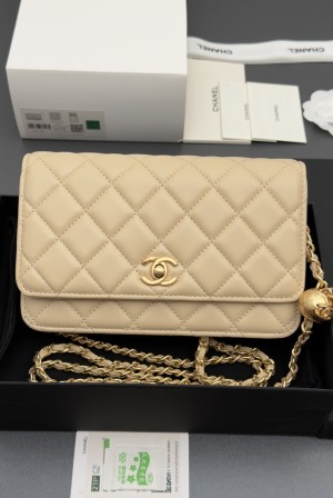 [Chanel] 샤넬 이탈리안 램스킨 클래식 체인 파우치/클러치 가방