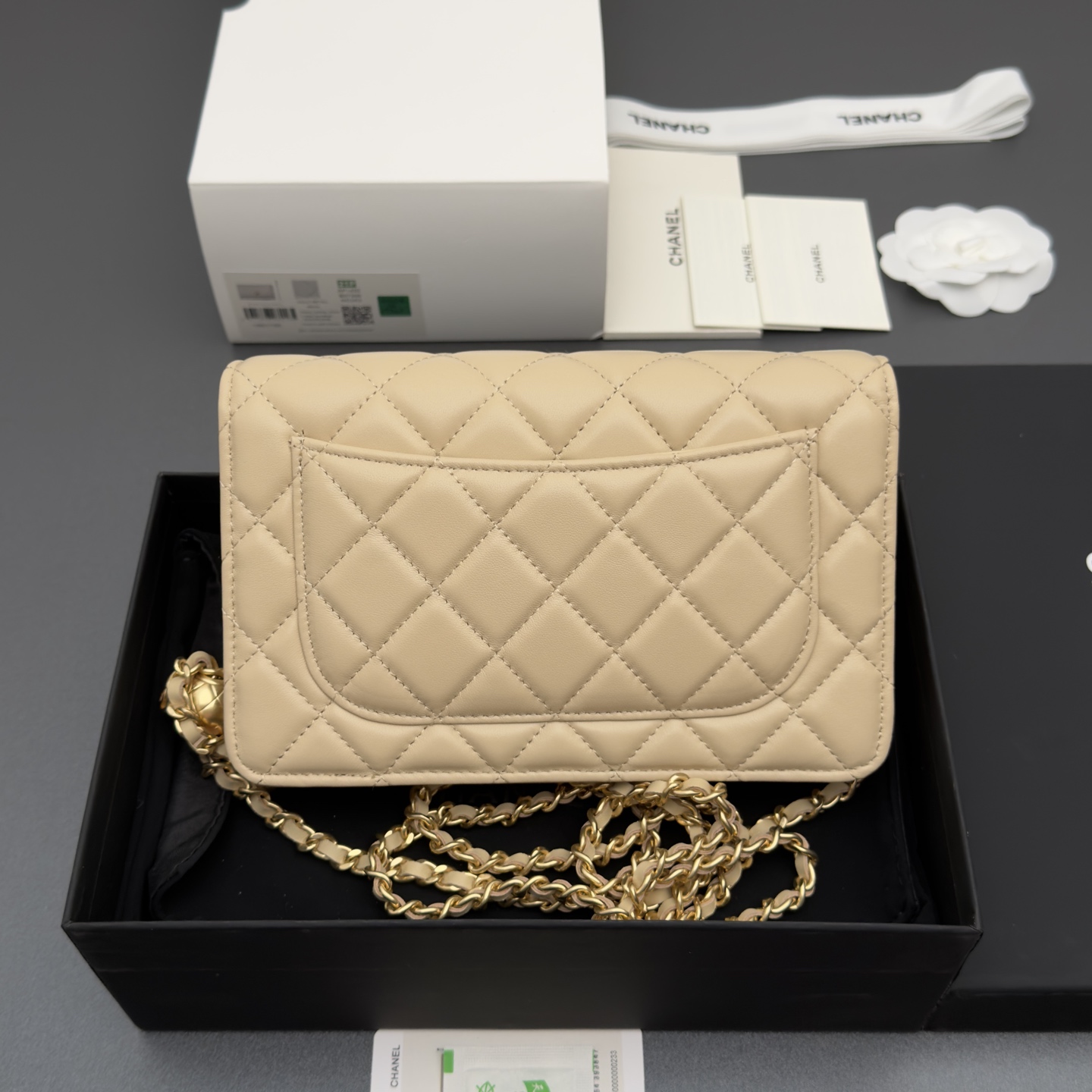 [Chanel] 샤넬 이탈리안 램스킨 클래식 체인 파우치/클러치 가방