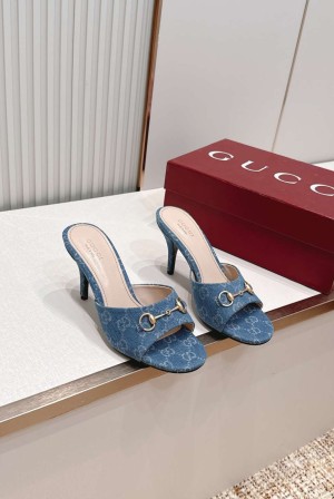 구찌(GUCCI) 홀스빗 모노그램 뮬 힐 신발