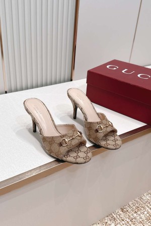 구찌(GUCCI) 홀스빗 모노그램 뮬 힐 신발