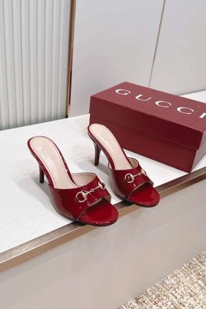 구찌(GUCCI) 홀스빗 모노그램 뮬 힐 신발