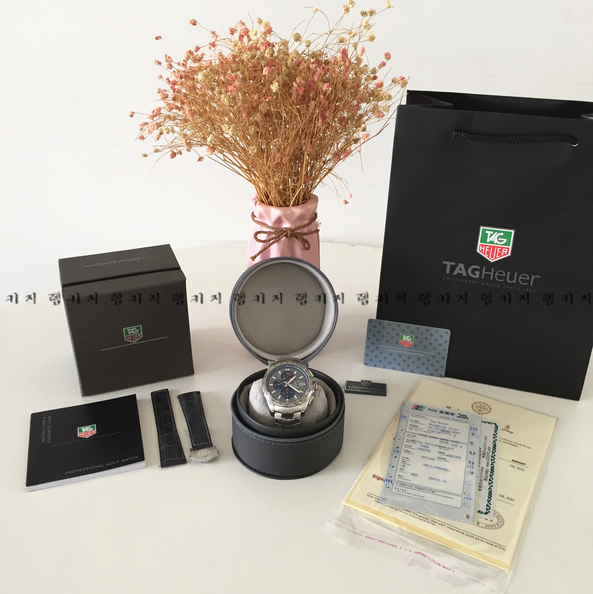 태그호이어 까레라 칼리버 16 메탈시계 + 가죽스트랩