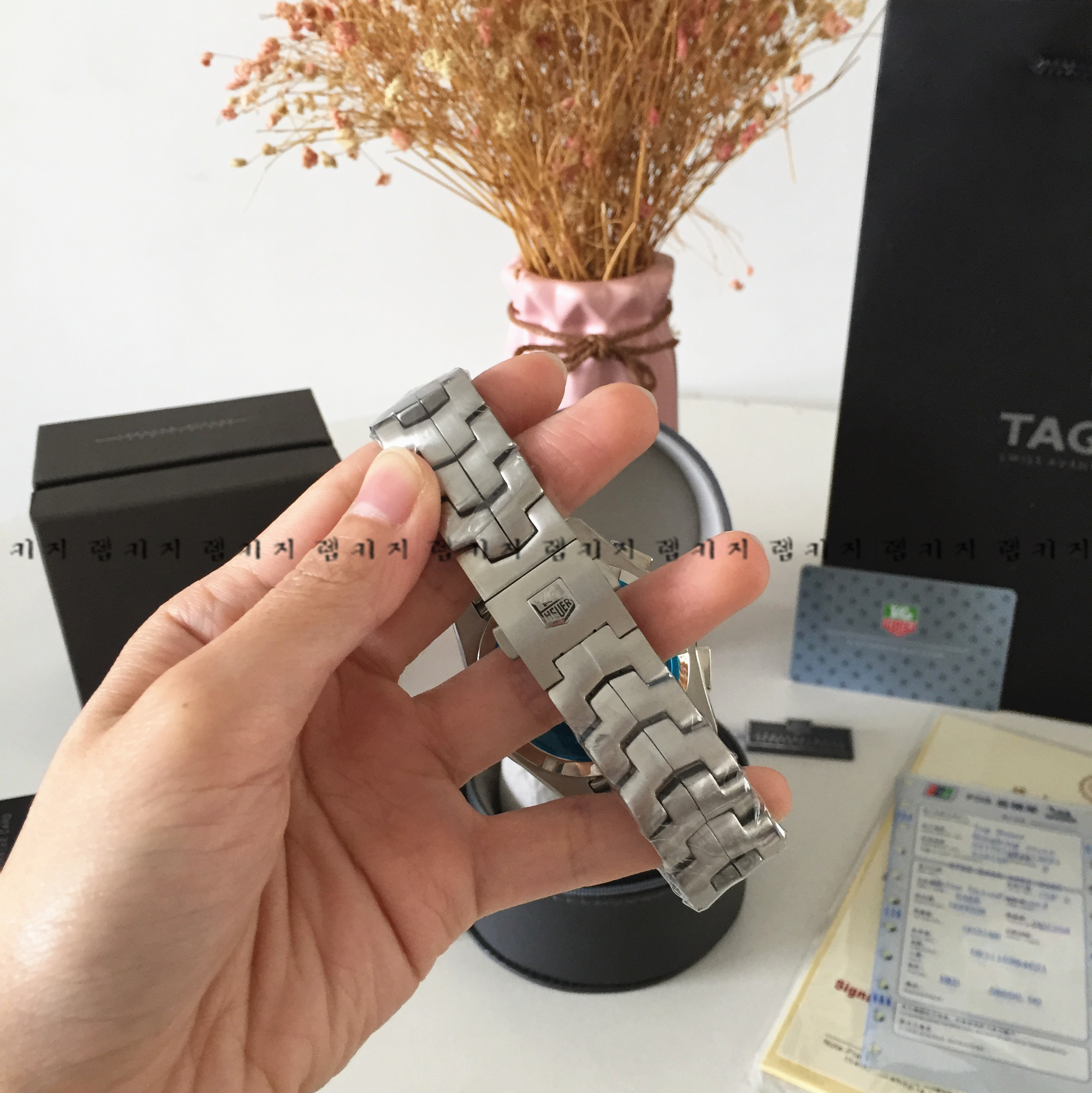 태그호이어 까레라 칼리버 16 메탈시계 + 가죽스트랩