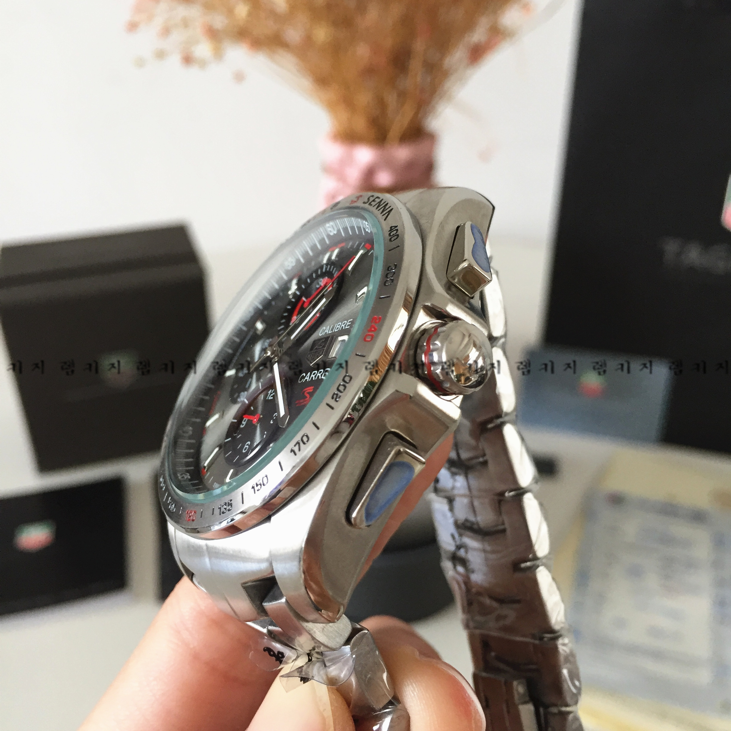 태그호이어 까레라 칼리버 16 메탈시계 + 가죽스트랩