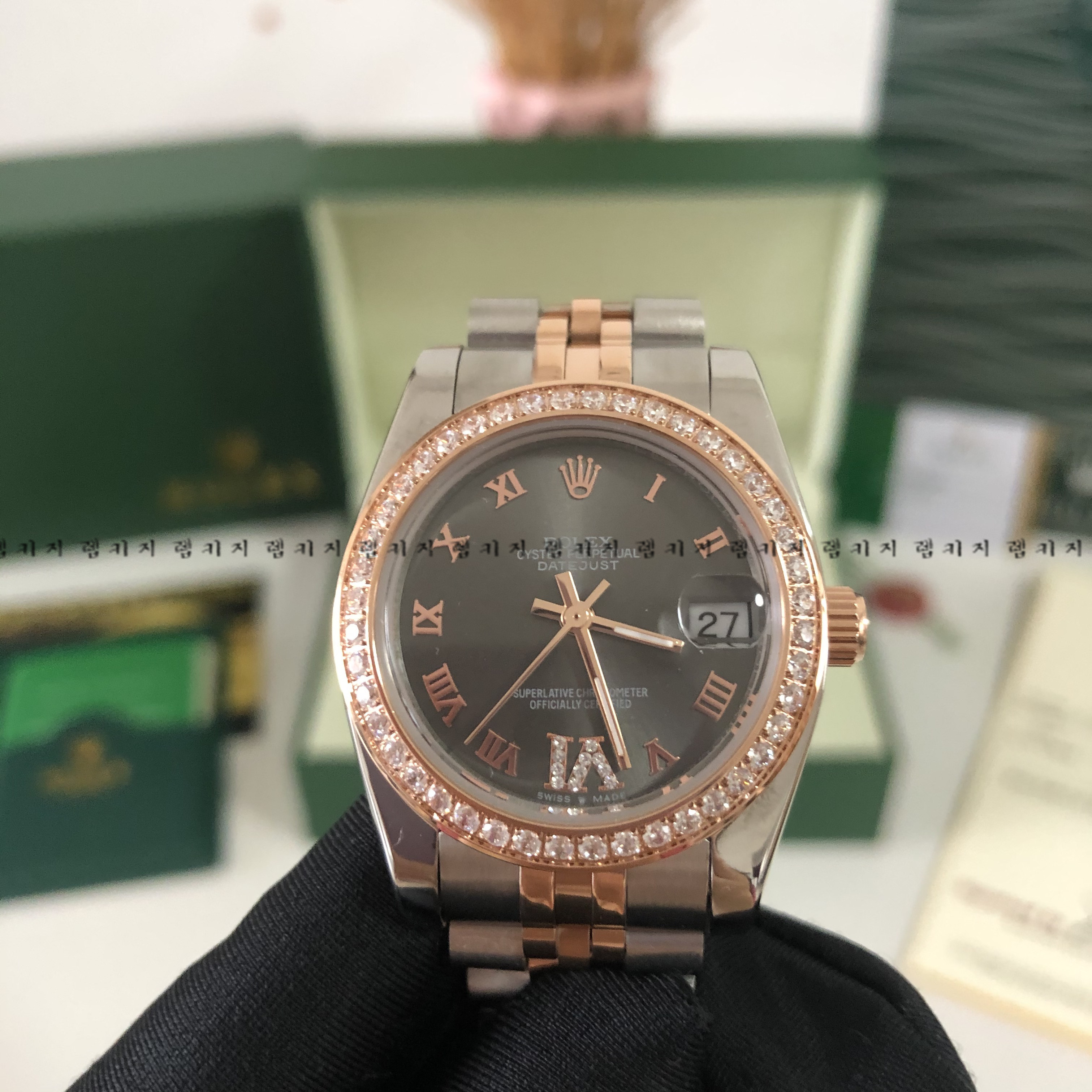 로렉스 텐포인트 로마 콤비 메탈시계 쿼츠