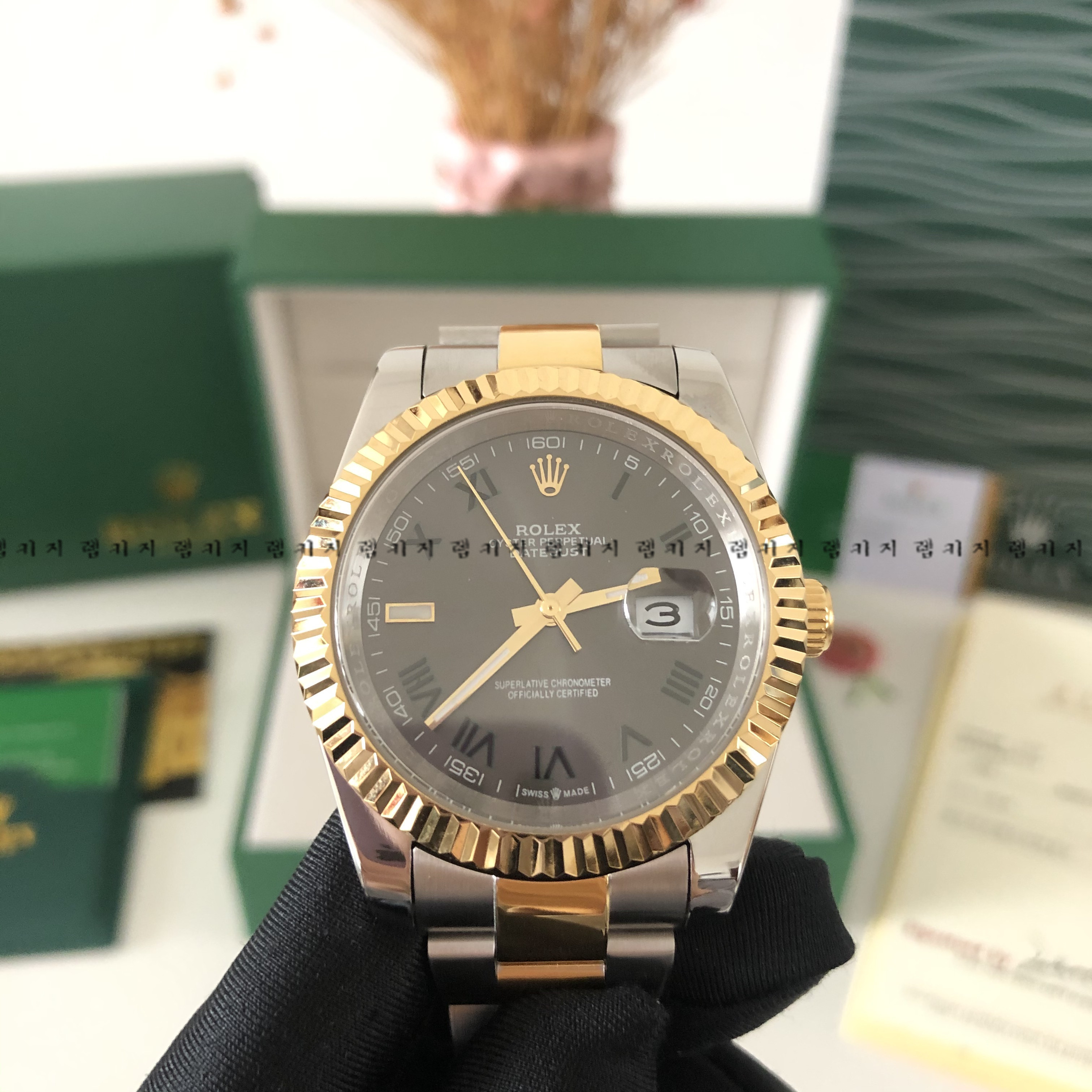 로렉스 데이저스트 로마판 콤비 메탈시계