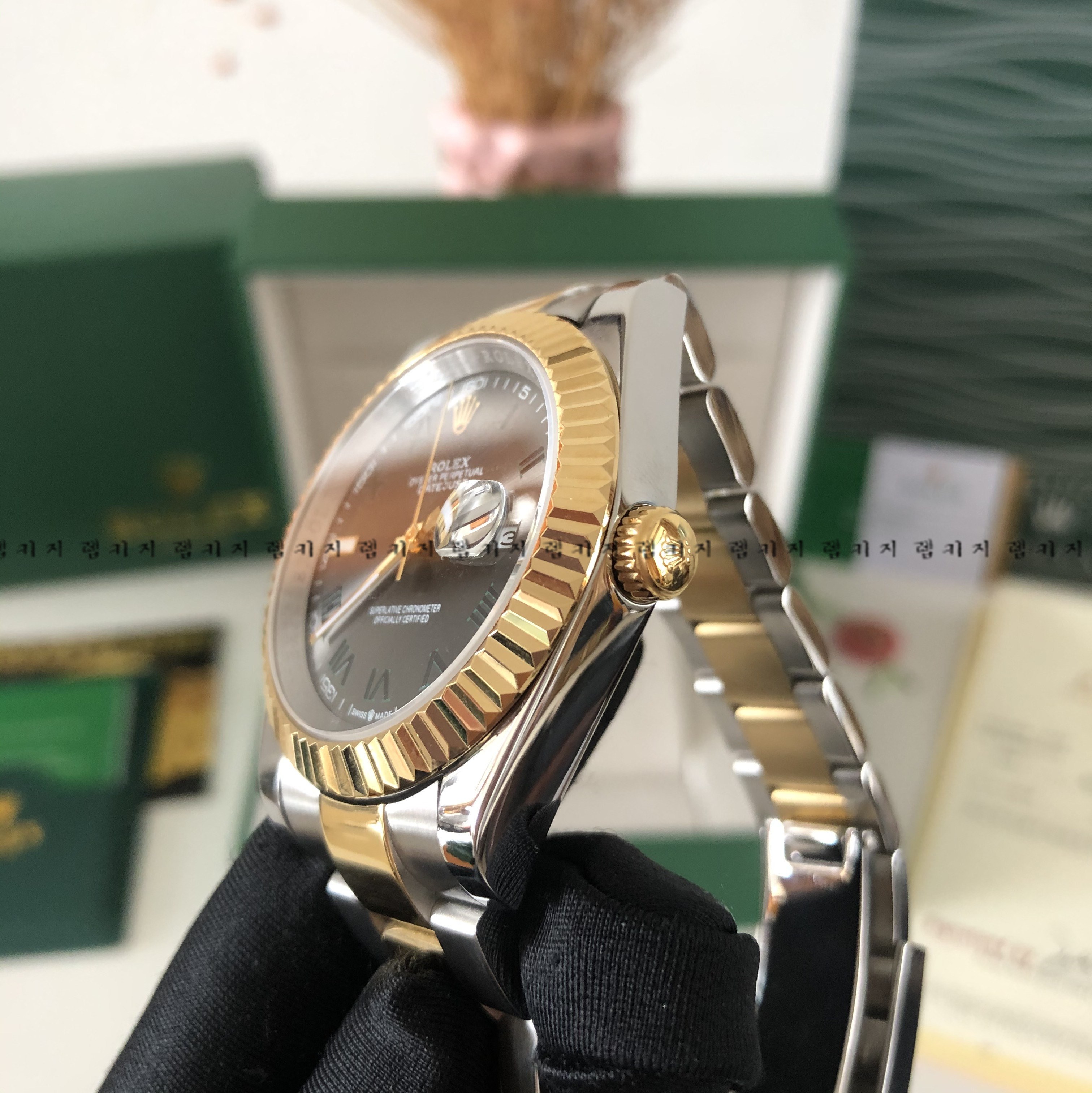 로렉스 데이저스트 로마판 콤비 메탈시계