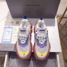 발렌시아가 남여공용용 트리플 S 클리어 솔 스니커즈